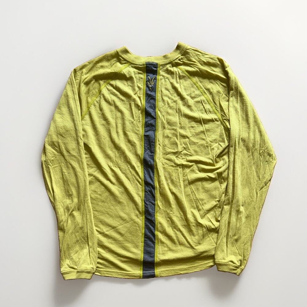 Arc'teryx Wool Base Layer Shirt Women's Large Long Sleeve Chartreuse Skiing - Picture 2 of 9